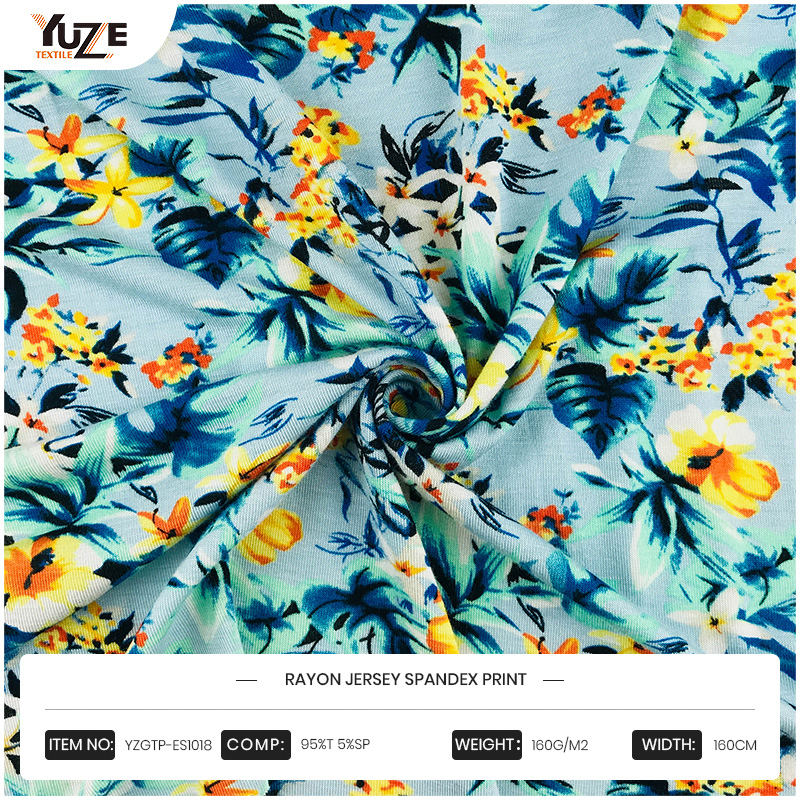 yzgtp-es1018 ریون جرسی اسپندکس چاپ