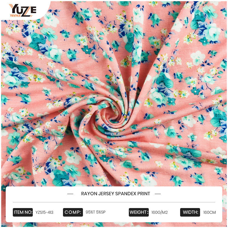 yzs15-413 Rayon Jersey Spandex Print