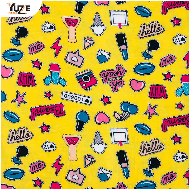 yzs18-278 Poly Spun Jersey Spandex Print