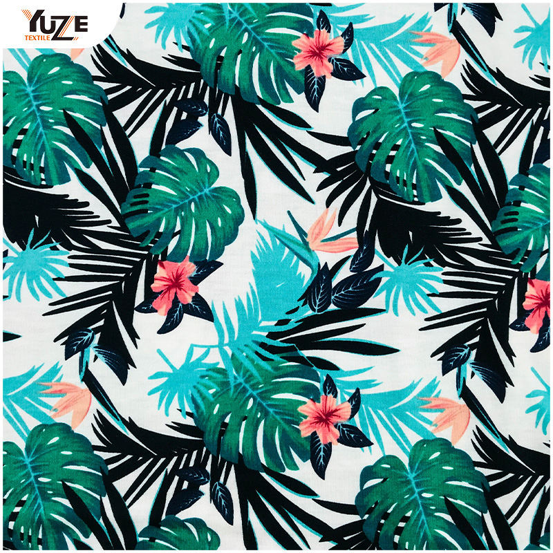 چاپ yzs18-701 Poly Spun Jersey Spandex Print