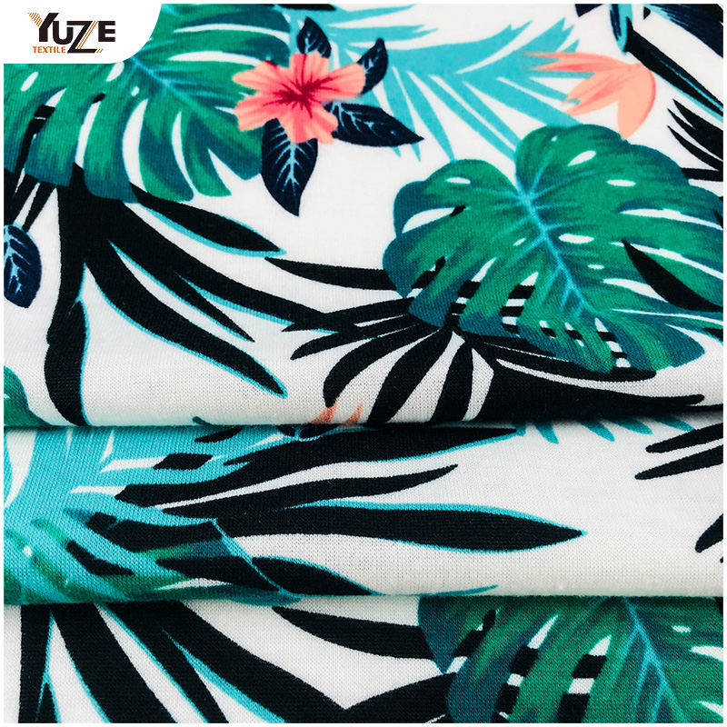 چاپ yzs18-701 Poly Spun Jersey Spandex Print