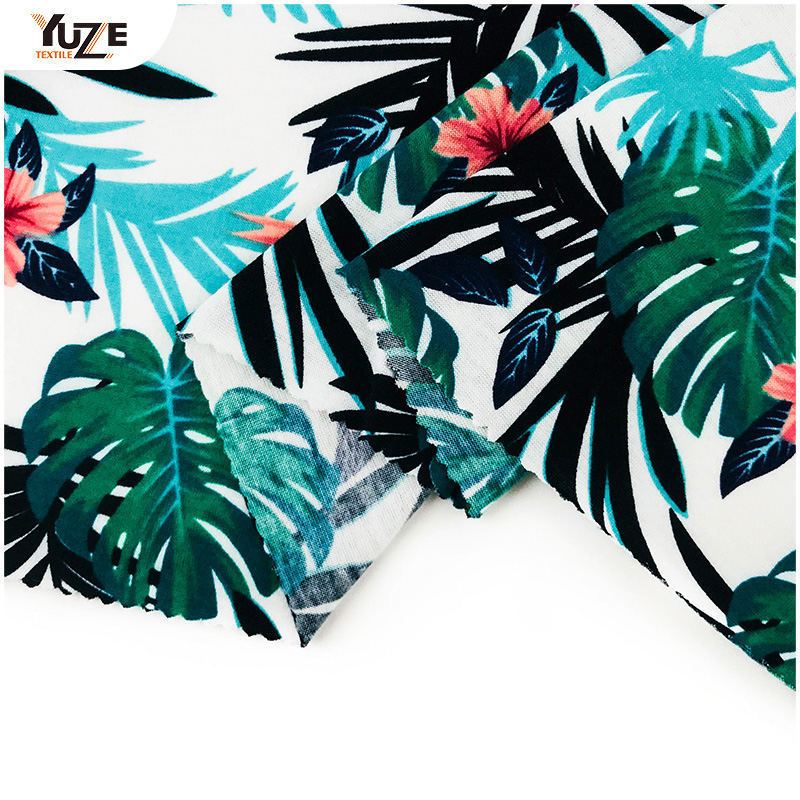 چاپ yzs18-701 Poly Spun Jersey Spandex Print