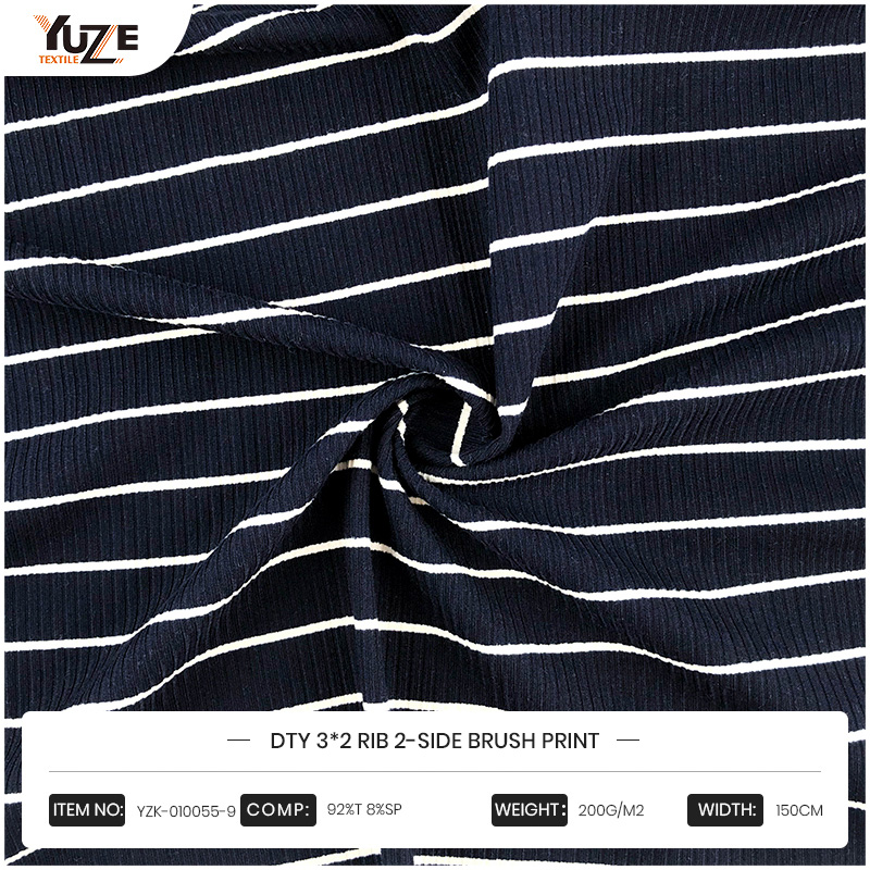 YZK-010055-9 DTY 3*2 RIB چاپ برس 2 طرفه